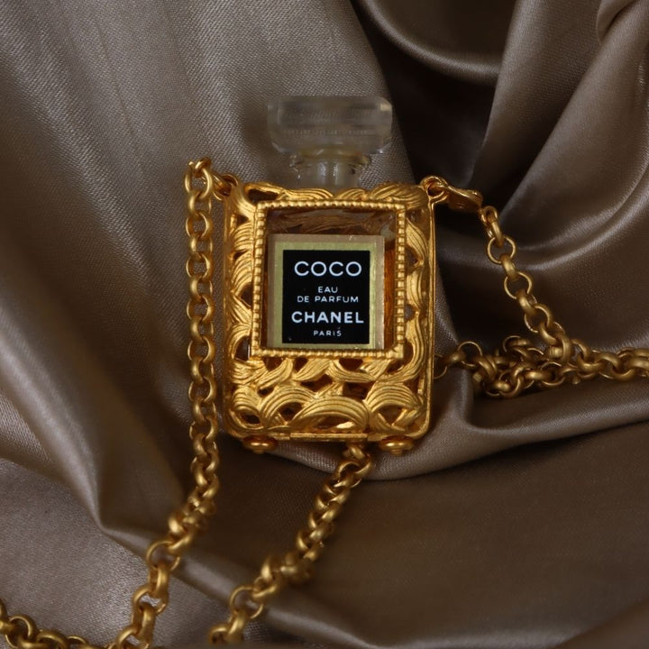 CHANEL 香水瓶項鏈 | 稀品金色珍品 - Vintasy