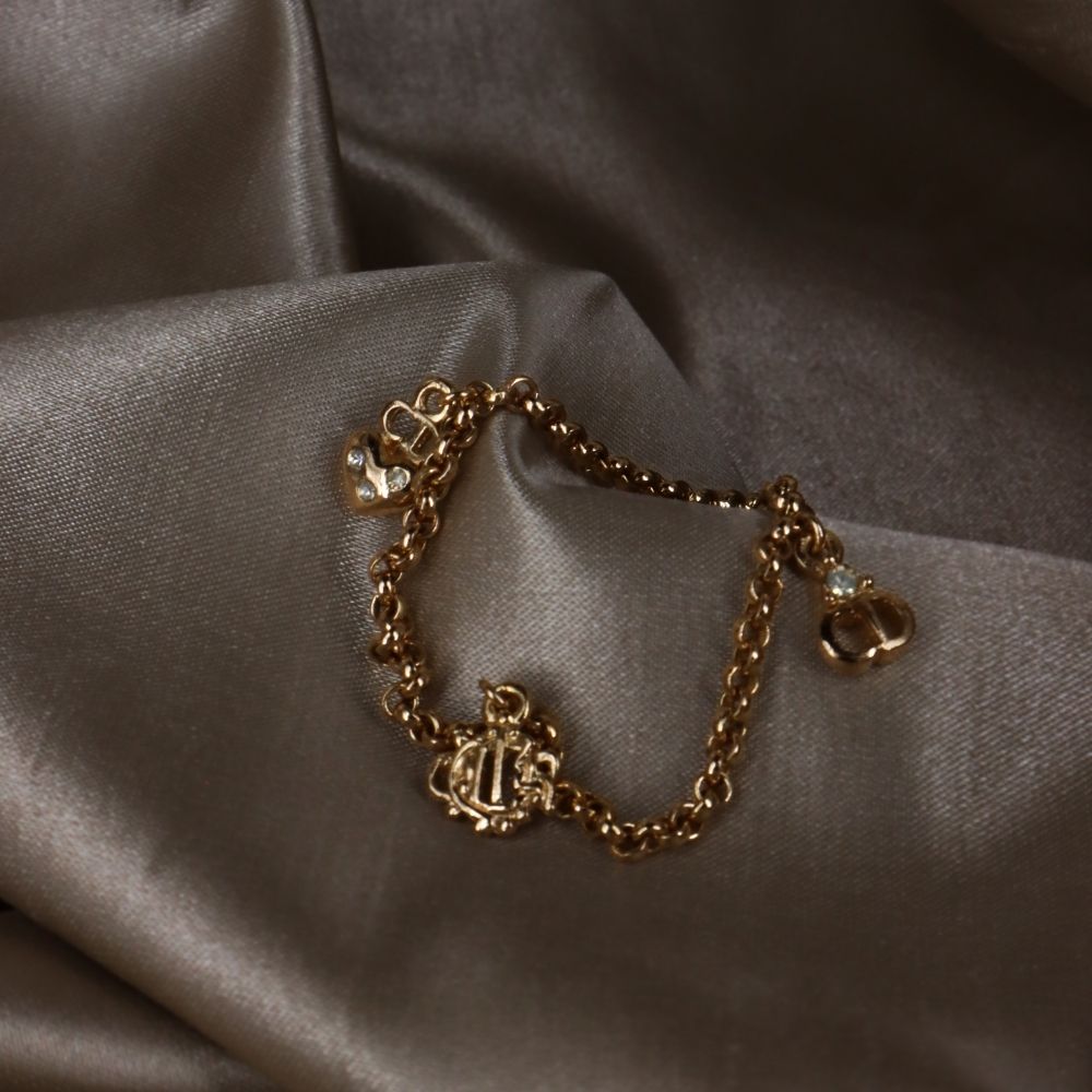 CHRISTIAN DIOR 1995 絕版吊墜手鏈 - Vintasy