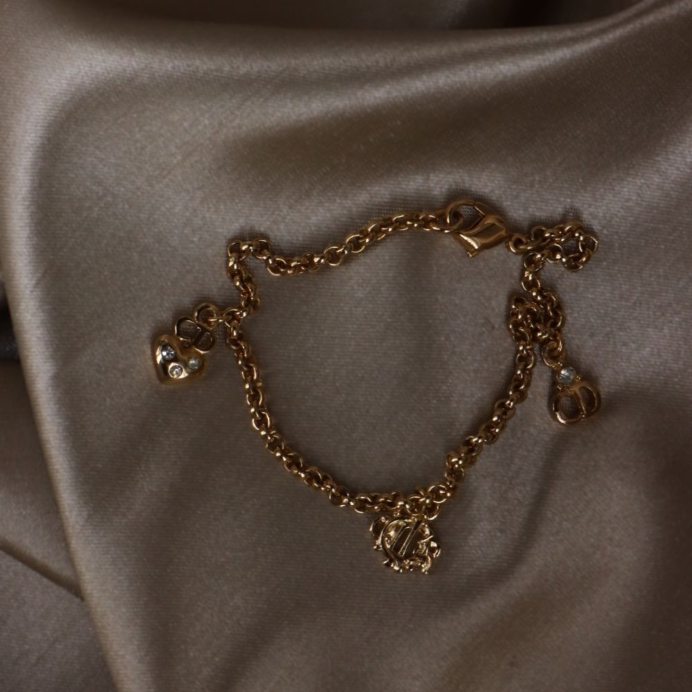 CHRISTIAN DIOR 1995 絕版吊墜手鏈 - Vintasy