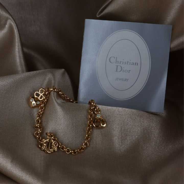 CHRISTIAN DIOR 1995 絕版吊墜手鏈 - Vintasy