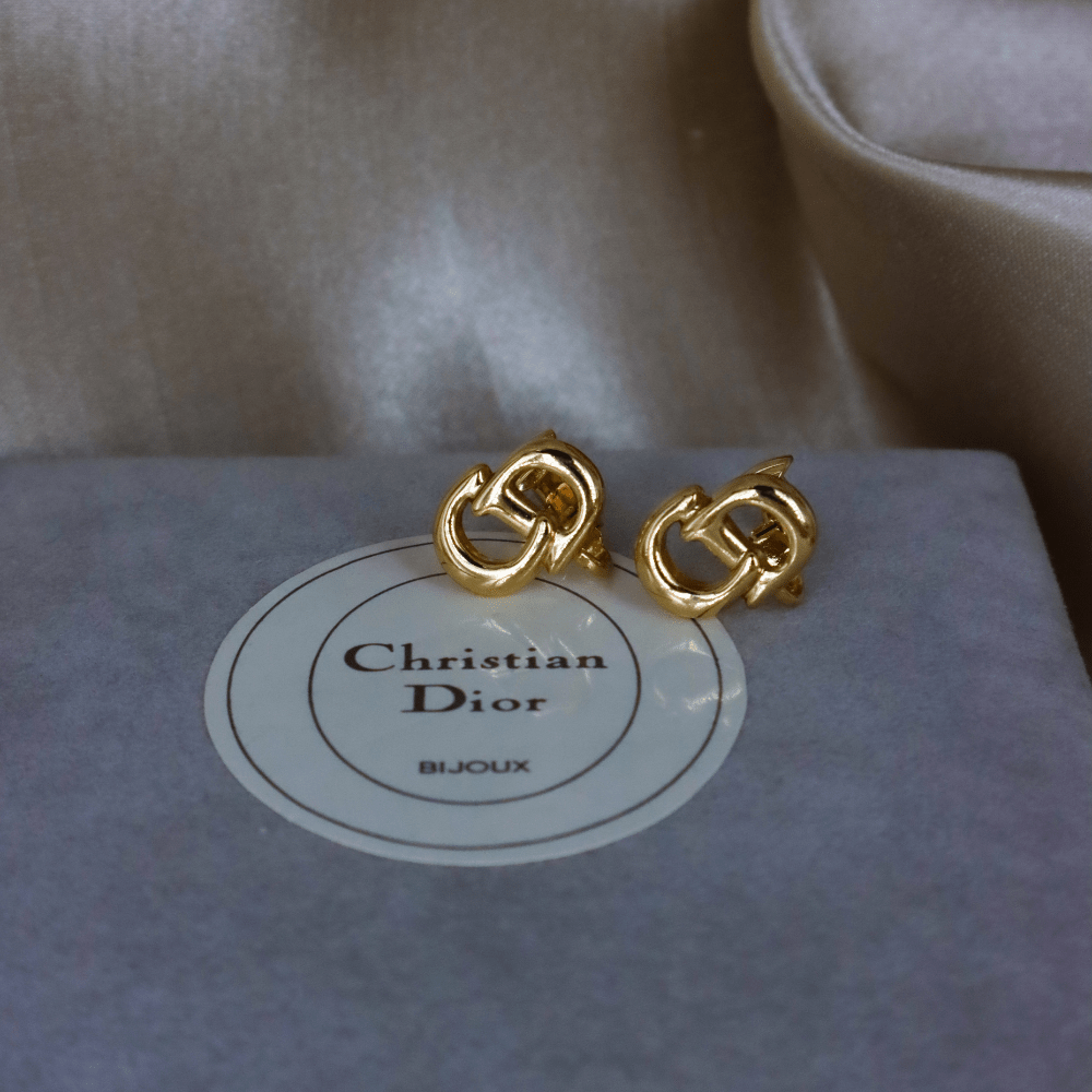 CHRISTIAN DIOR CD 簡約耳夾 - Vintasy