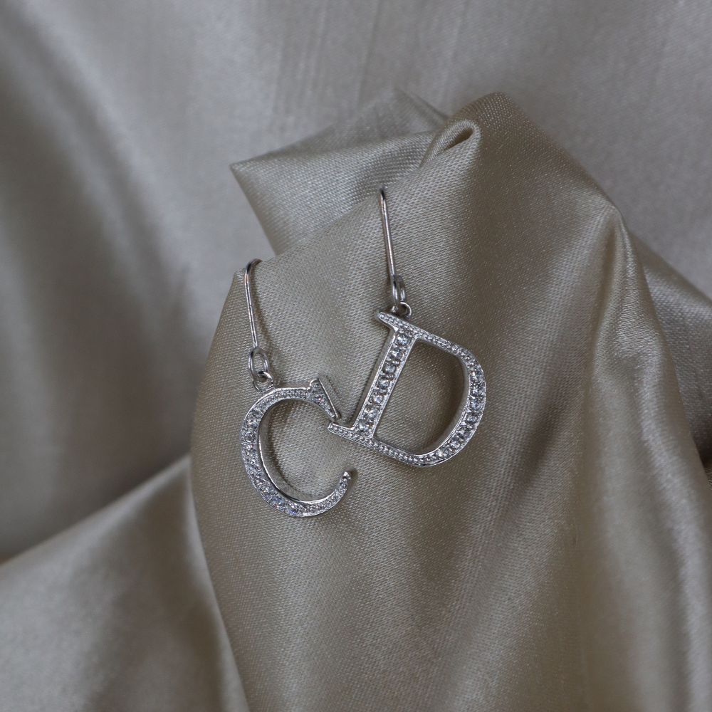 CHRISTIAN DIOR CD閃石耳環 - Vintasy