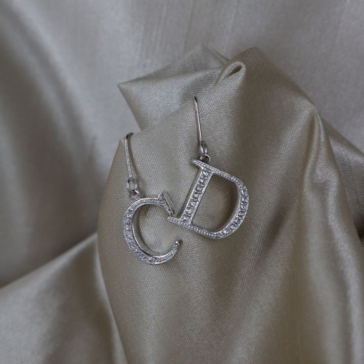 CHRISTIAN DIOR CD閃石耳環 - Vintasy
