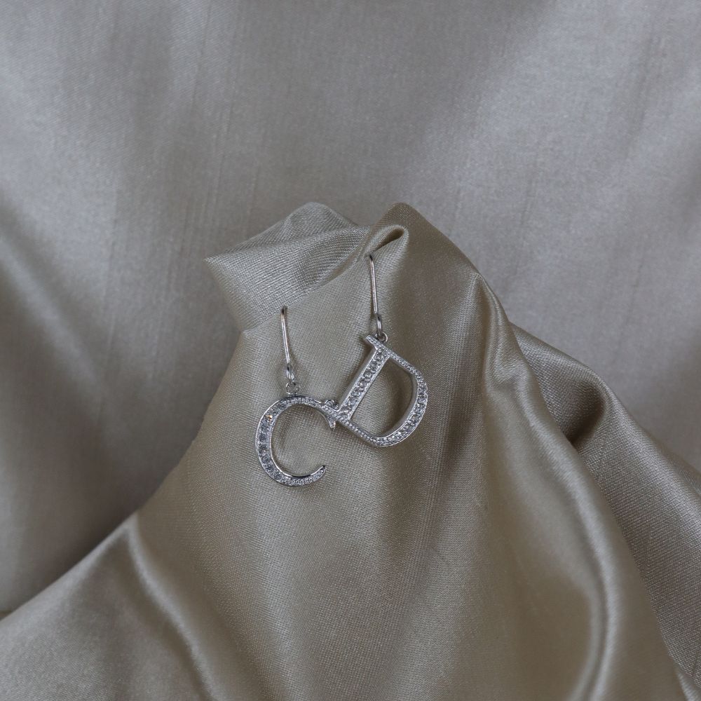 CHRISTIAN DIOR CD閃石耳環 - Vintasy