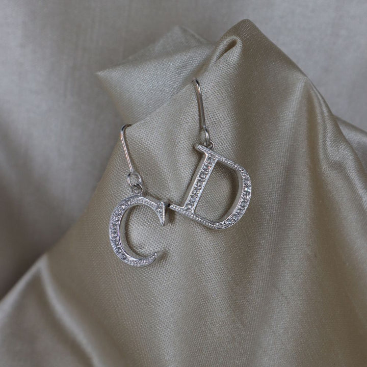 CHRISTIAN DIOR CD閃石耳環 - Vintasy