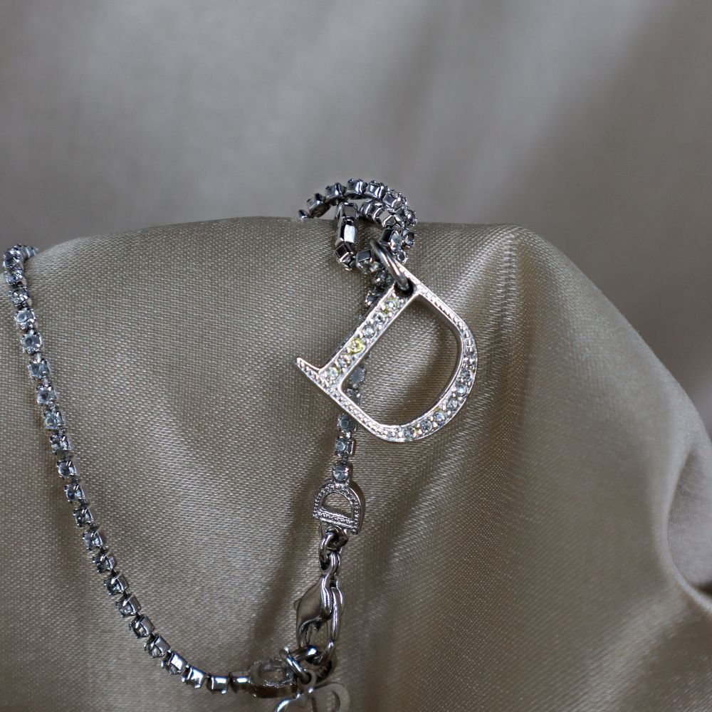 CHRISTIAN DIOR double 吊墜手鏈 - Vintasy