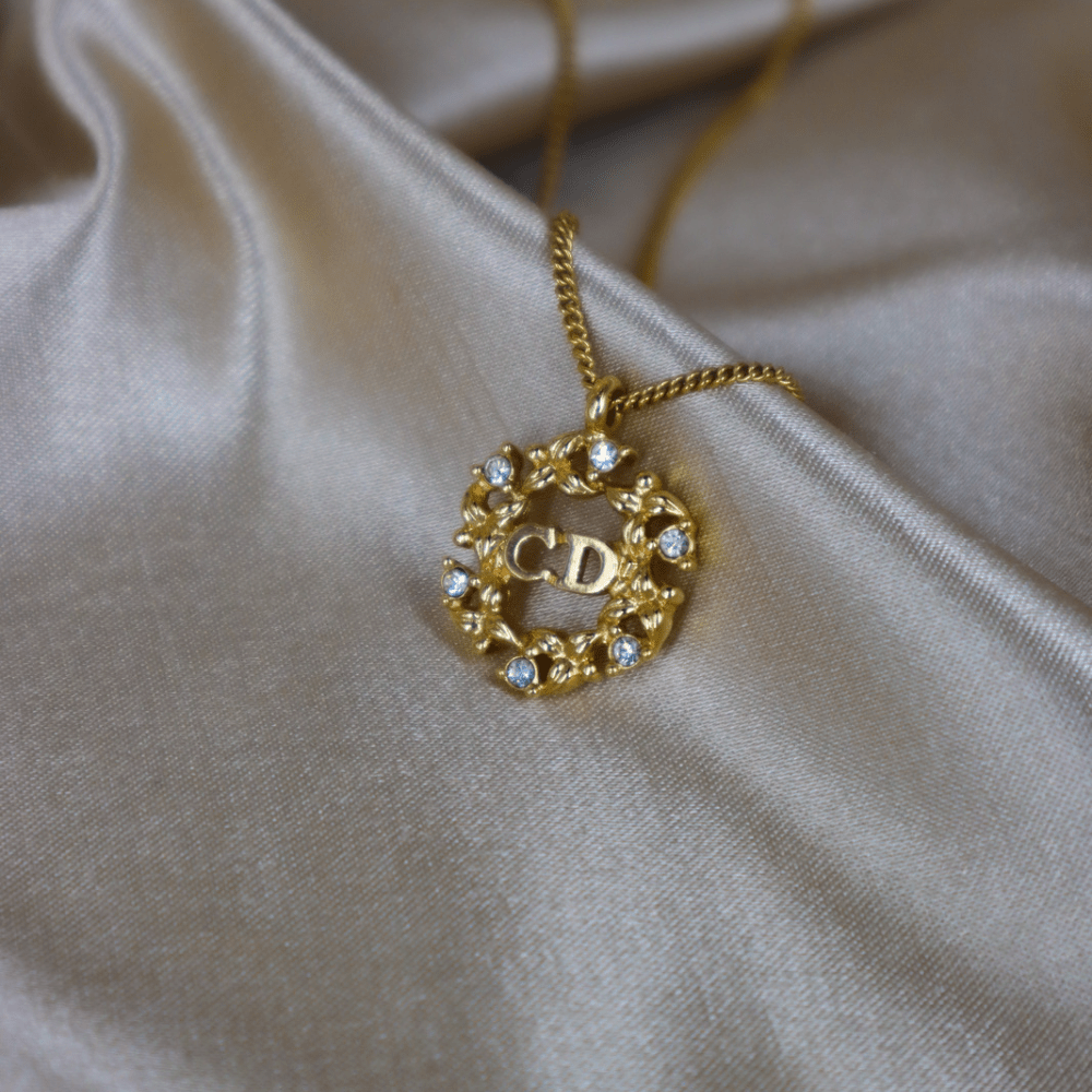 CHRISTIAN DIOR 花圈閃石項鏈|極罕收藏級 - Vintasy項鏈