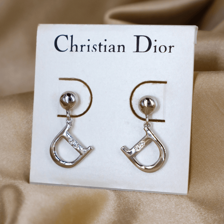 CHRISTIAN DIOR 吊墜耳針 - Vintasy