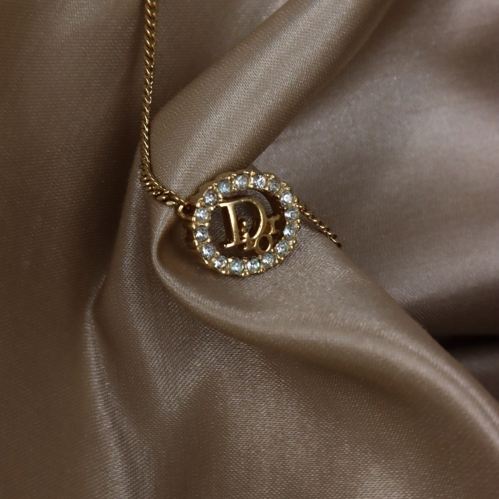 CHRISTIAN DIOR 圓型閃石項鏈| 經典款式 - Vintasy項鏈