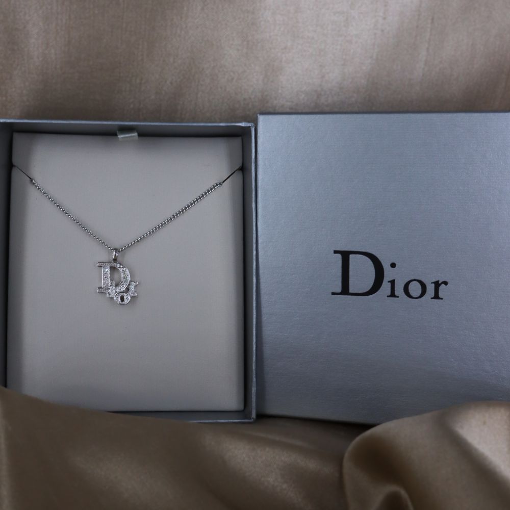 CHRISTIAN DIOR 閃石吊墜項鏈 - Vintasy項鏈