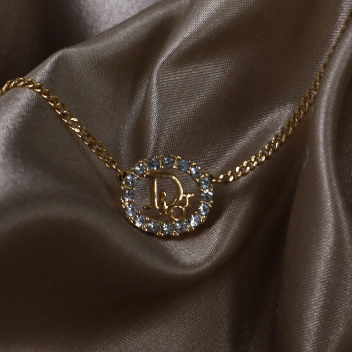 CHRISTIAN DIOR 圓型閃石項鏈| 經典款式 - Vintasy項鏈