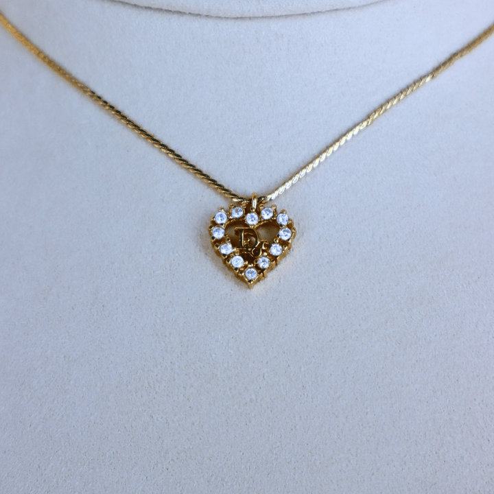 CHRISTIAN DIOR 心型閃石項鏈 | 秒殺熱賣款! - Vintasy項鏈