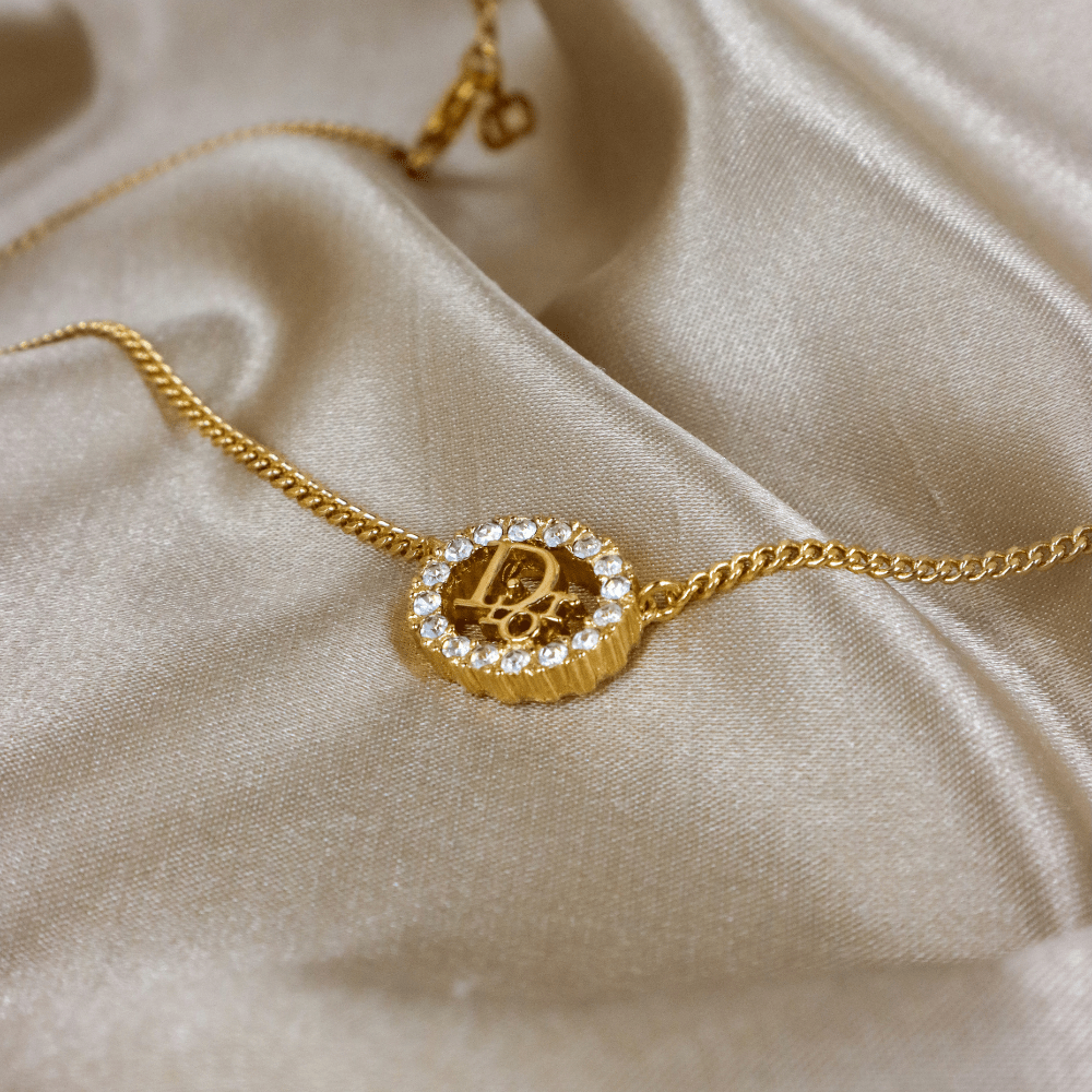 CHRISTIAN DIOR 圓型閃石項鏈| 經典款式 - Vintasy項鏈