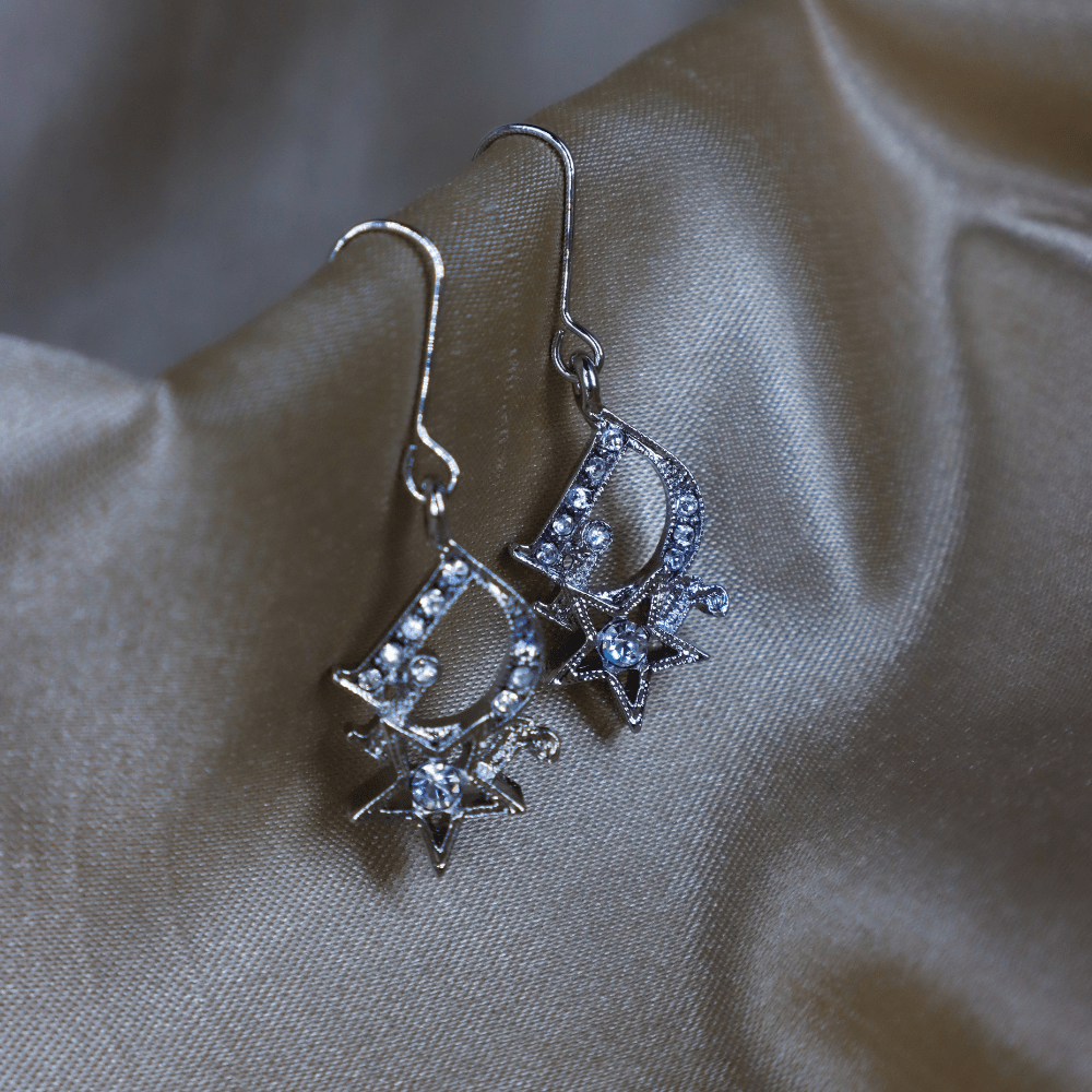 CHRISTIAN DIOR 星閃閃耳環 - Vintasy