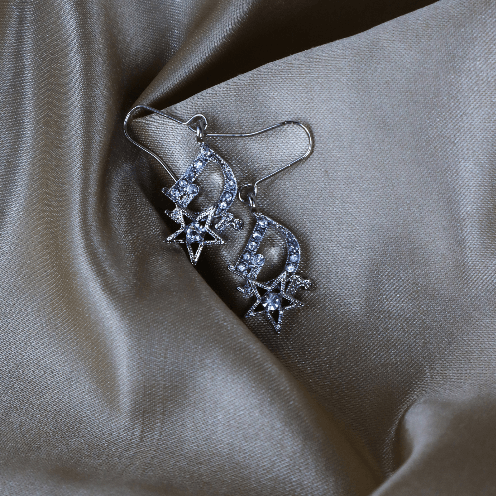 CHRISTIAN DIOR 星閃閃耳環 - Vintasy