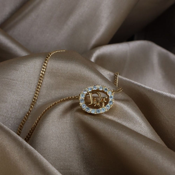 CHRISTIAN DIOR 圓型閃石項鏈| 經典款式 - Vintasy項鏈