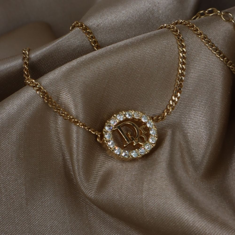 CHRISTIAN DIOR 圓型閃石項鏈| 經典款式 - Vintasy項鏈