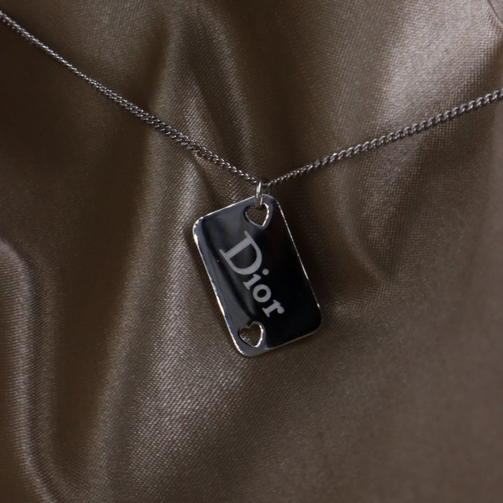 CHRISTIAN DIOR 心心啤牌吊墜項鏈 - Vintasy