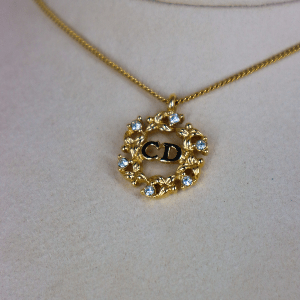 CHRISTIAN DIOR 花圈閃石項鏈|極罕收藏級 - Vintasy項鏈