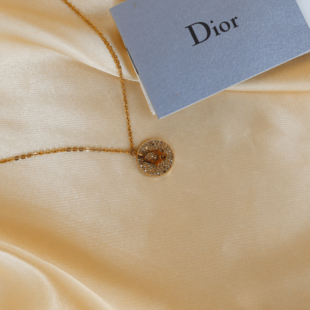 DIOR MULTI LAYER 玫瑰金閃石項鏈 - Vintasy