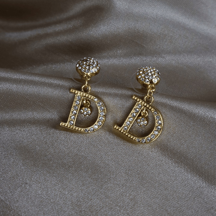 DIOR 閃石吊墜耳環|近年時款|必入美品! - Vintasy