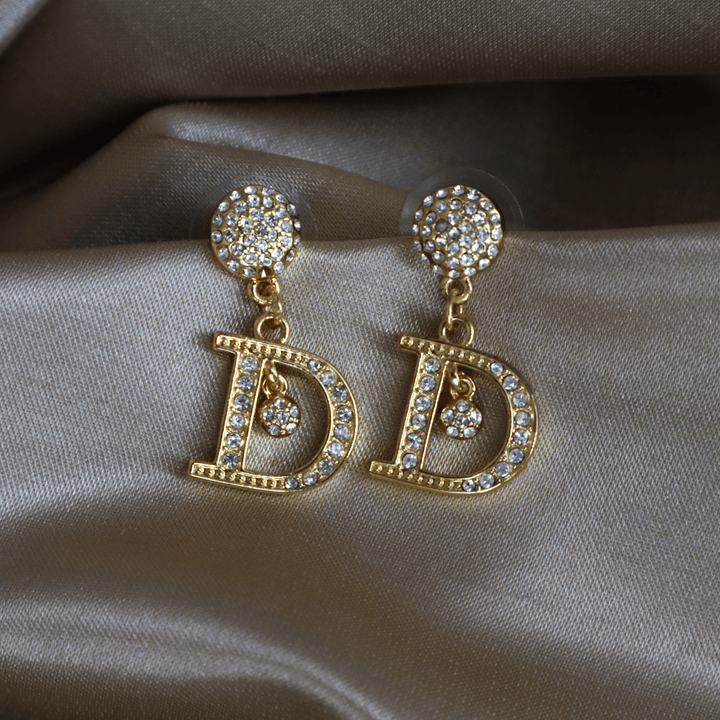 DIOR 閃石吊墜耳環|近年時款|必入美品! - Vintasy