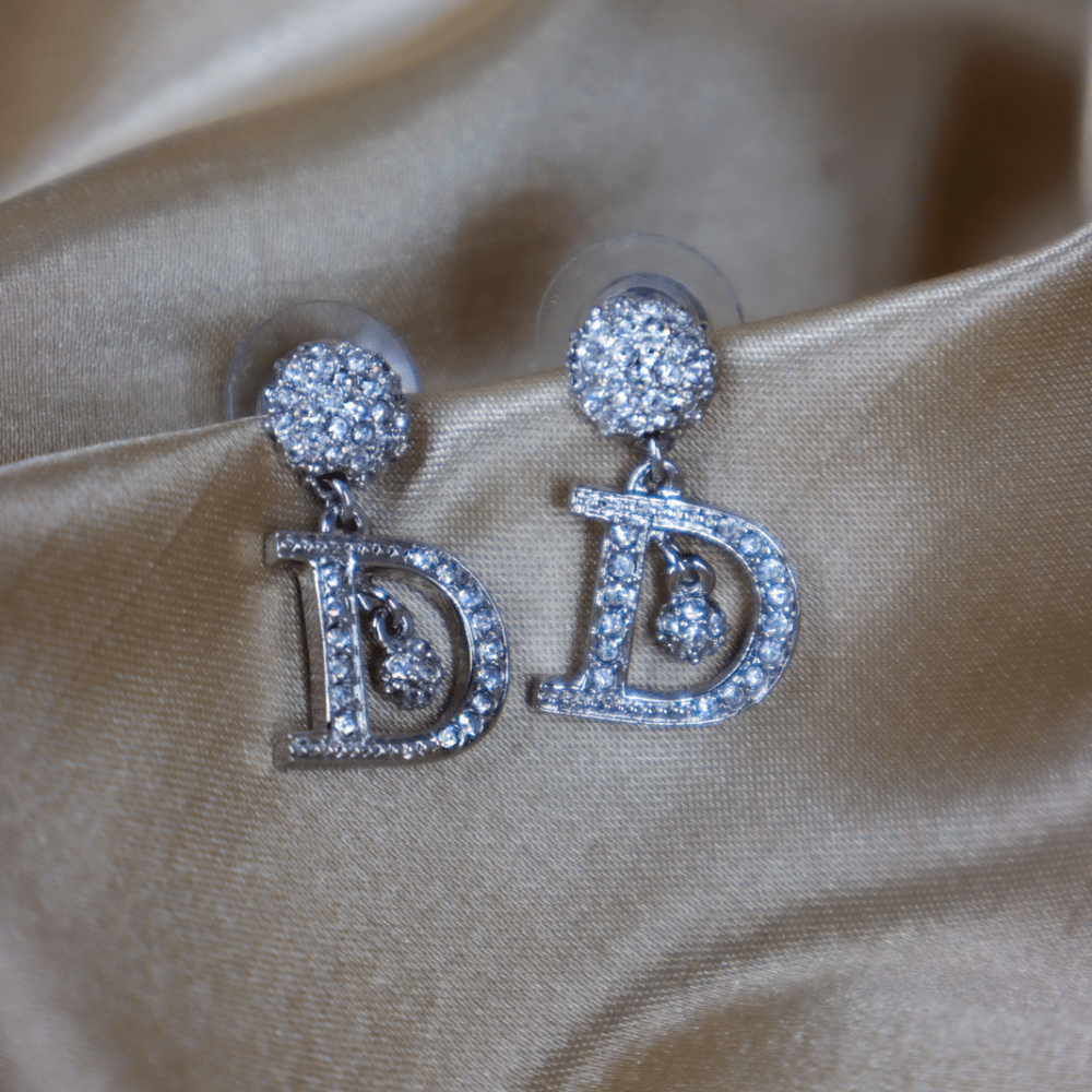 DIOR 閃石吊墜耳環|近年時款|必入美品! - Vintasy