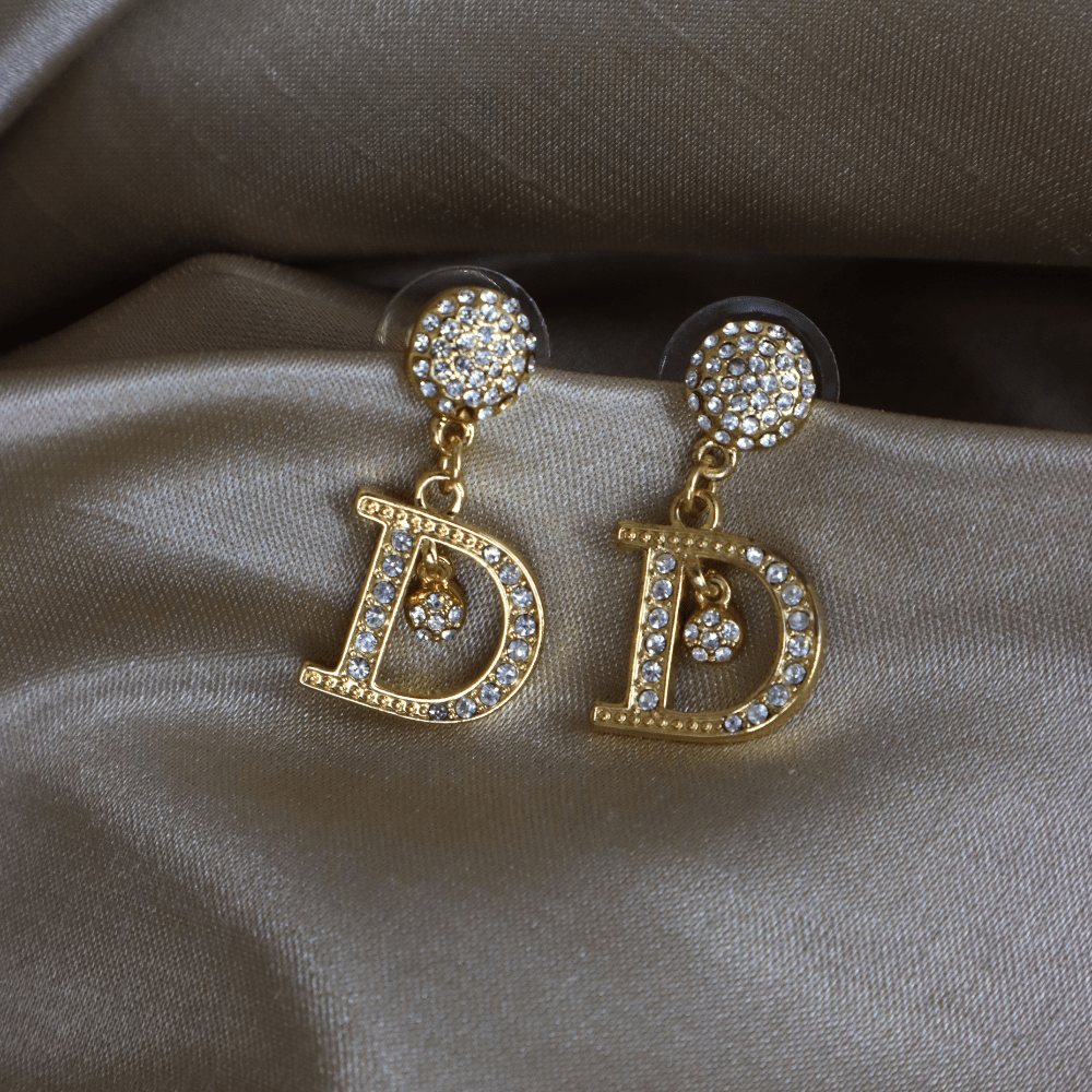 DIOR 閃石吊墜耳環|近年時款|必入美品! - Vintasy