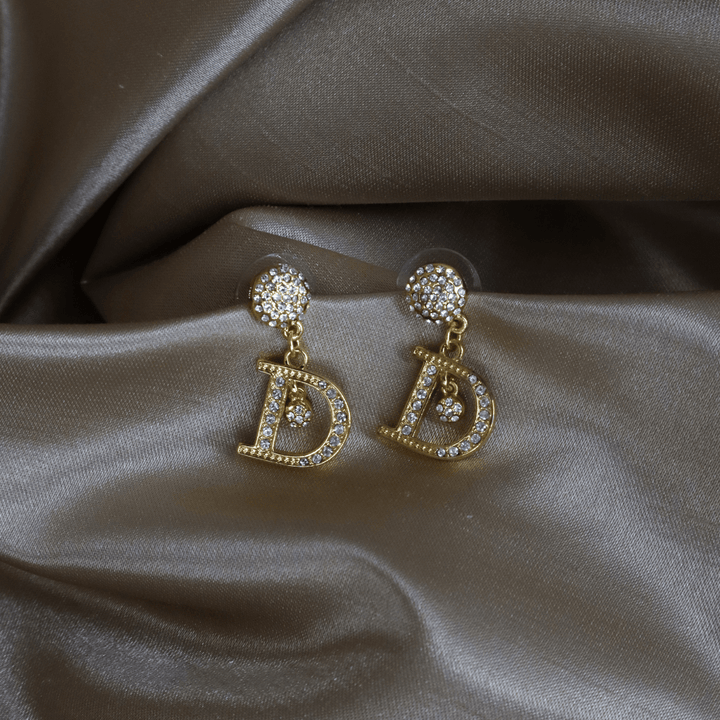 DIOR 閃石吊墜耳環|近年時款|必入美品! - Vintasy