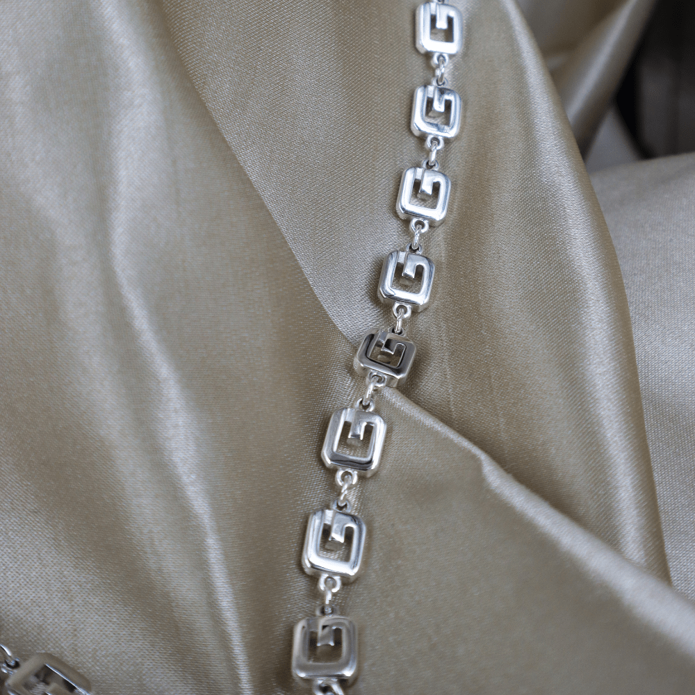 GIVENCHY LOGO銀“G”長項鏈 - Vintasy