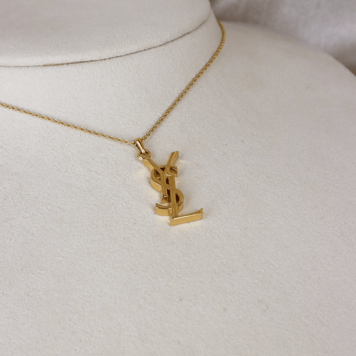 YSL Logo 吊墜項鏈 | SAINT LAURENT PARIS - Vintasy