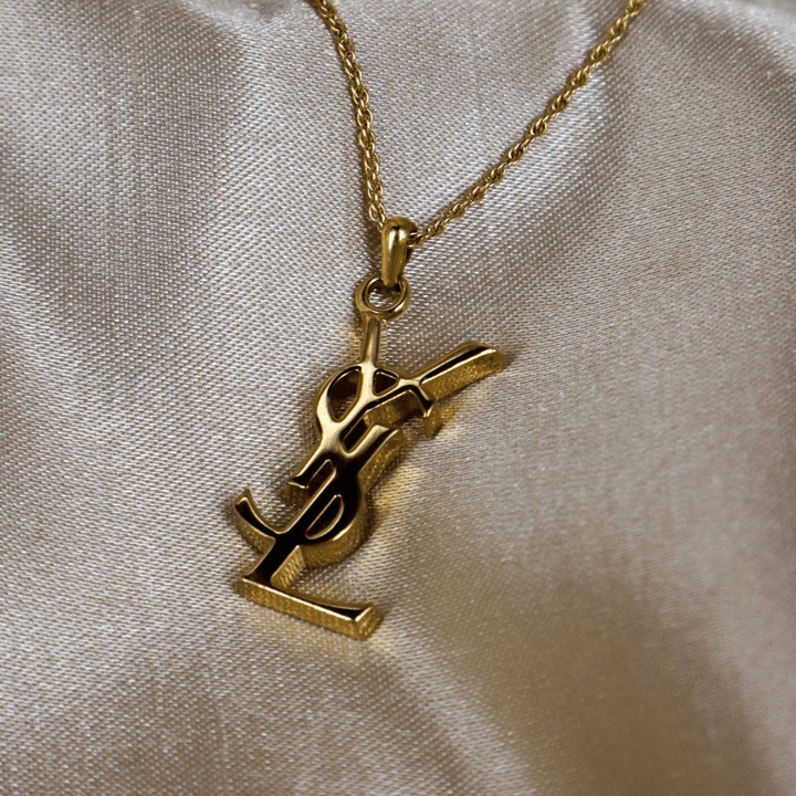 YSL Logo 吊墜項鏈 | SAINT LAURENT PARIS - Vintasy