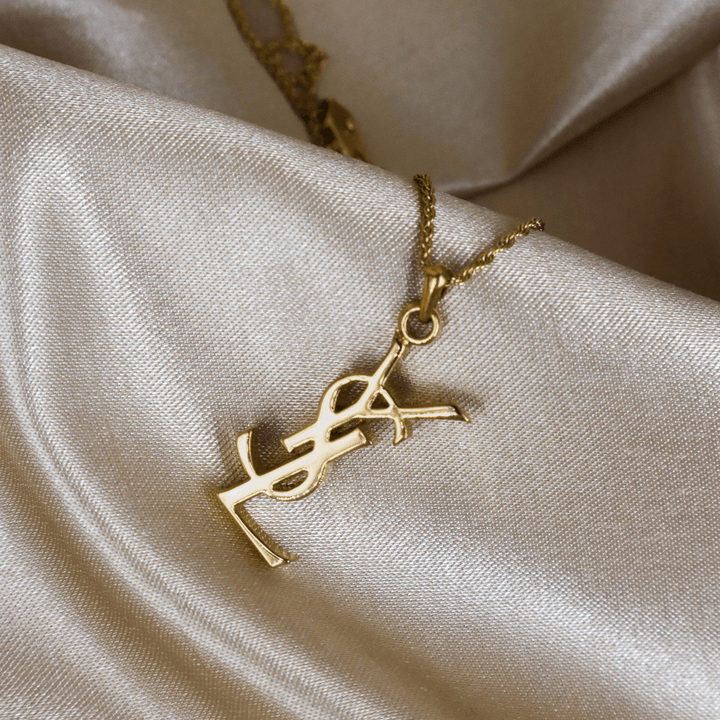YSL Logo 吊墜項鏈 | SAINT LAURENT PARIS - Vintasy