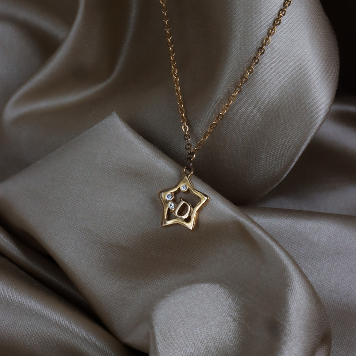 DIOR 星星 D Logo 水晶項鏈 ｜ 2000年代罕有金色系