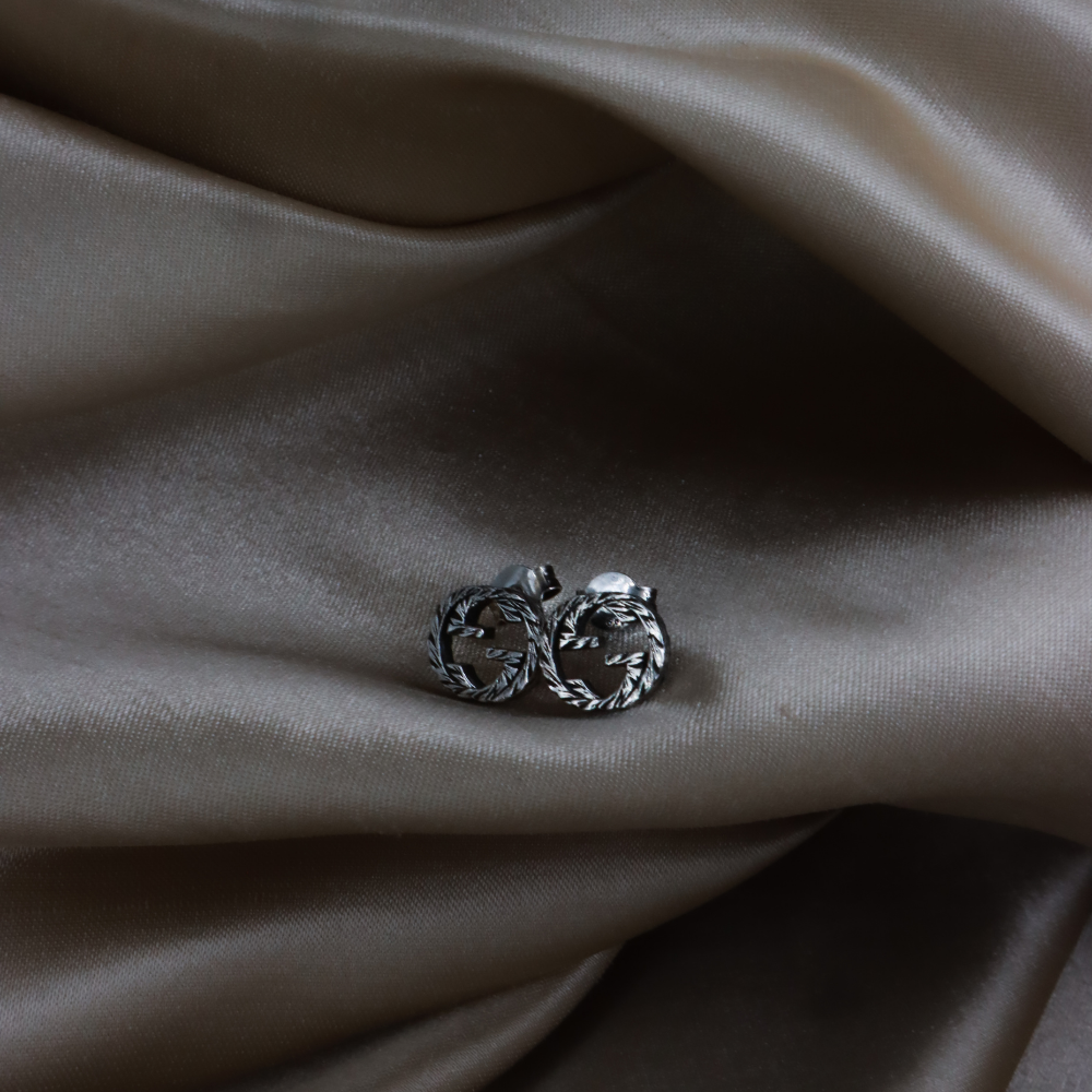 GUCCI Interlocking G銀耳環
