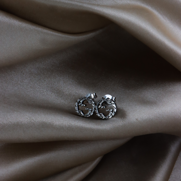 GUCCI Interlocking G銀耳環