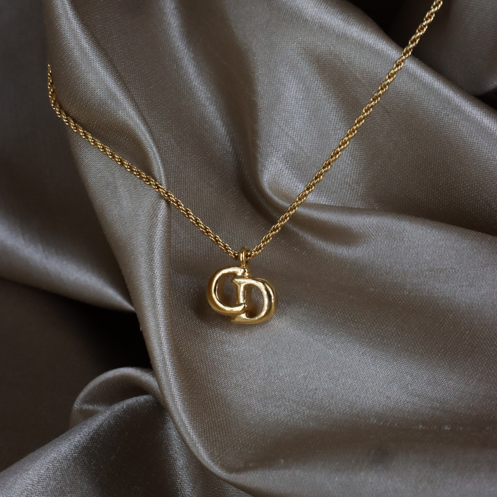 CHRISTIAN DIOR CD Simple Pendant Necklace