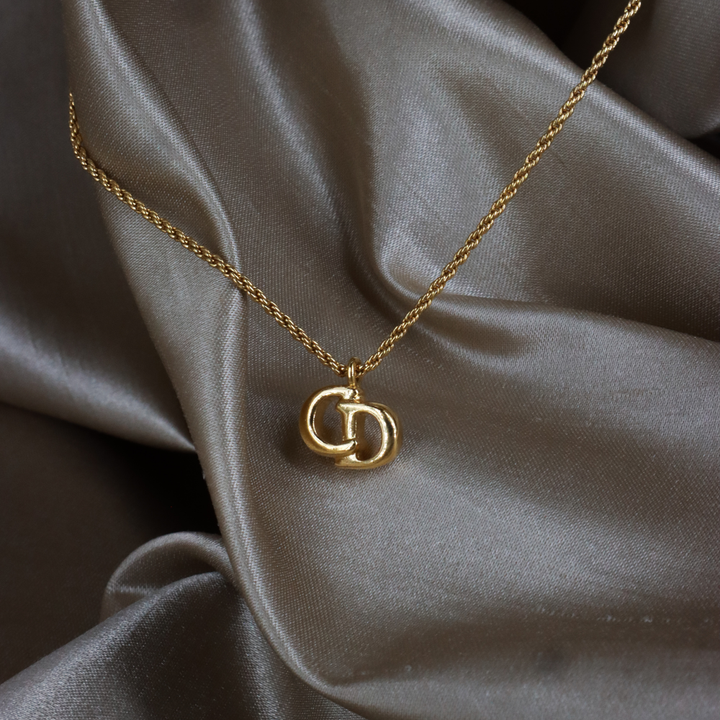 CHRISTIAN DIOR CD Simple Pendant Necklace