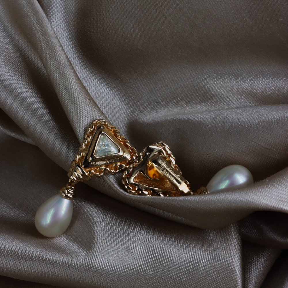 CHRISTIAN DIOR pendant amphibole necklace (Gold) | 1990s style |