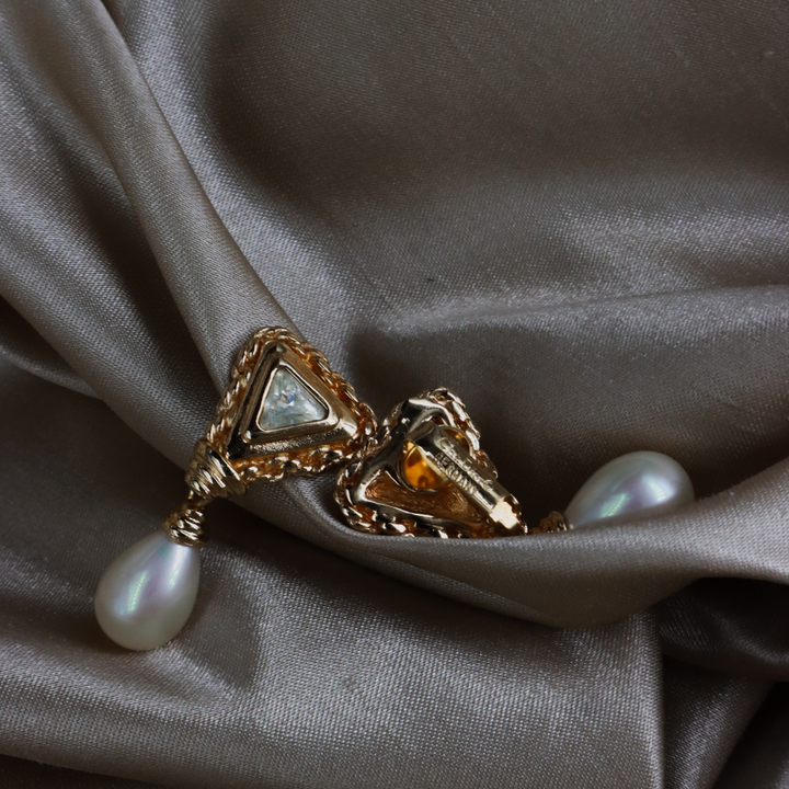 CHRISTIAN DIOR pendant amphibole necklace (Gold) | 1990s style |