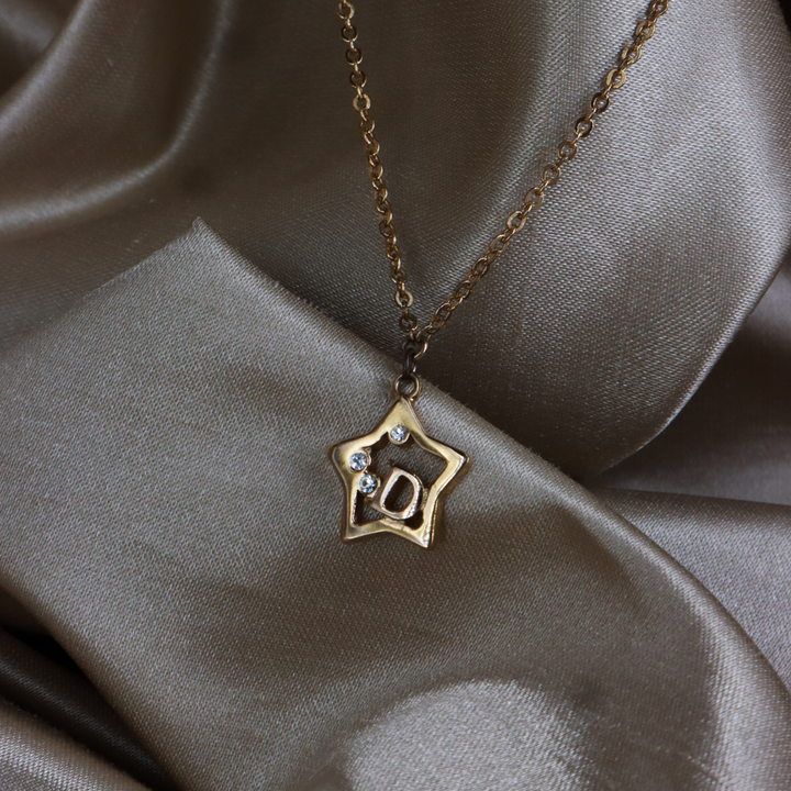 DIOR 星星 D Logo 水晶項鏈 ｜ 2000年代罕有金色系