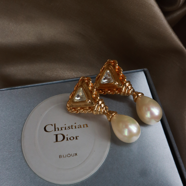 CHRISTIAN DIOR pendant amphibole necklace (Gold) | 1990s style |