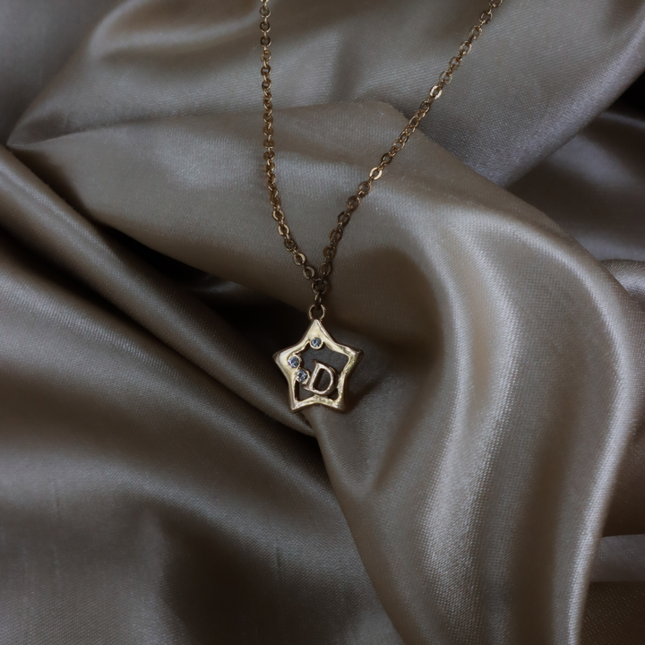 DIOR 星星 D Logo 水晶項鏈 ｜ 2000年代罕有金色系