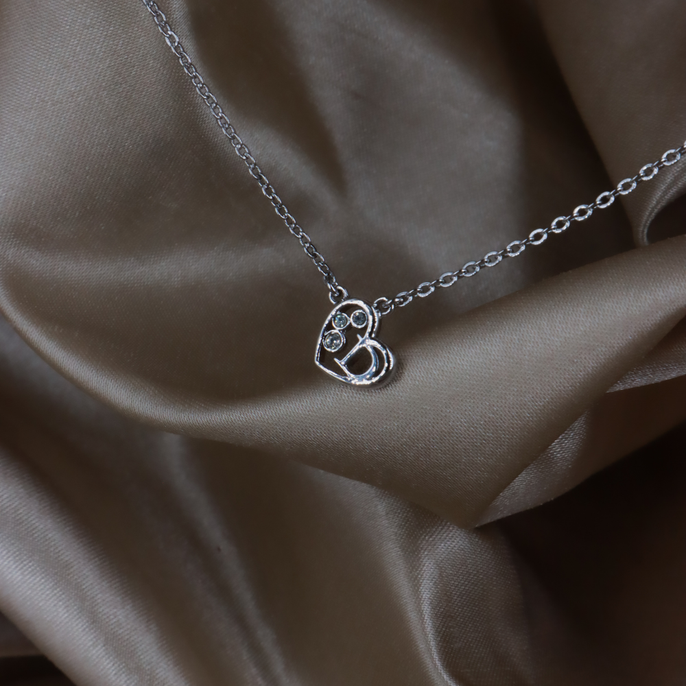 CHRISTIAN DIOR 心形水晶 Logo 項鏈 ｜ 2000年經典