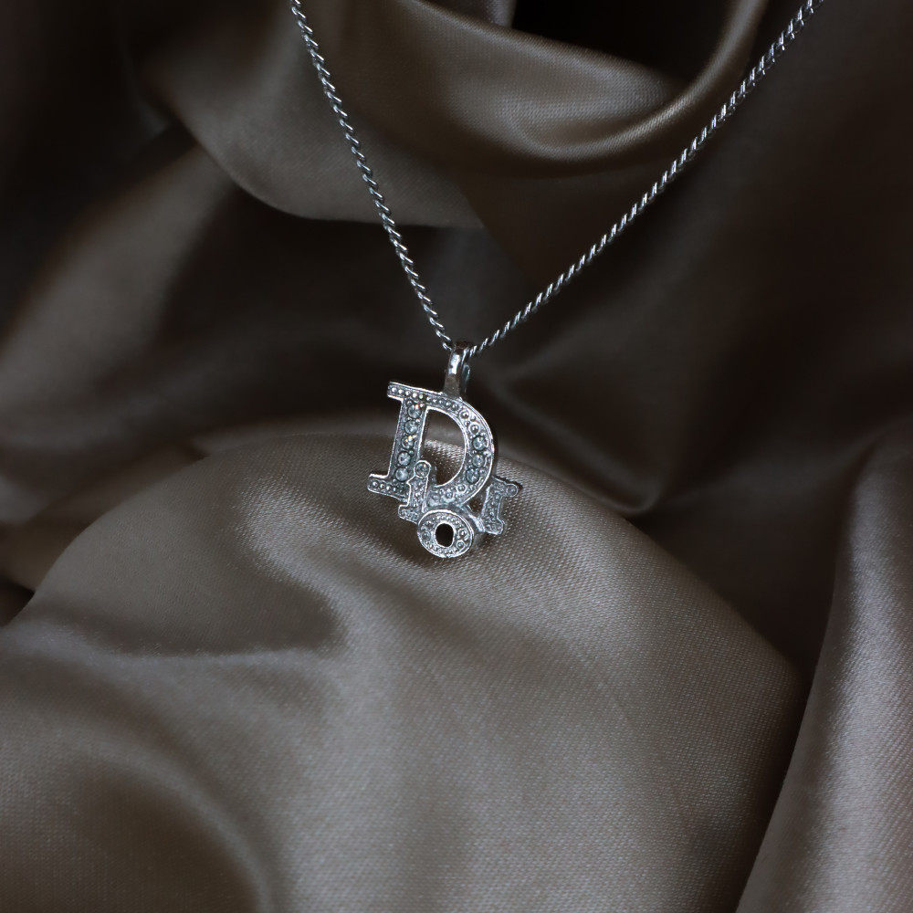 CHRISTIAN DIOR Crystal  Pendant Necklace