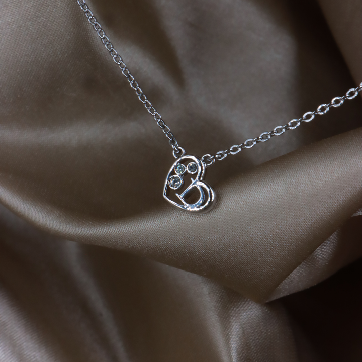 CHRISTIAN DIOR 心形水晶 Logo 項鏈 ｜ 2000年經典