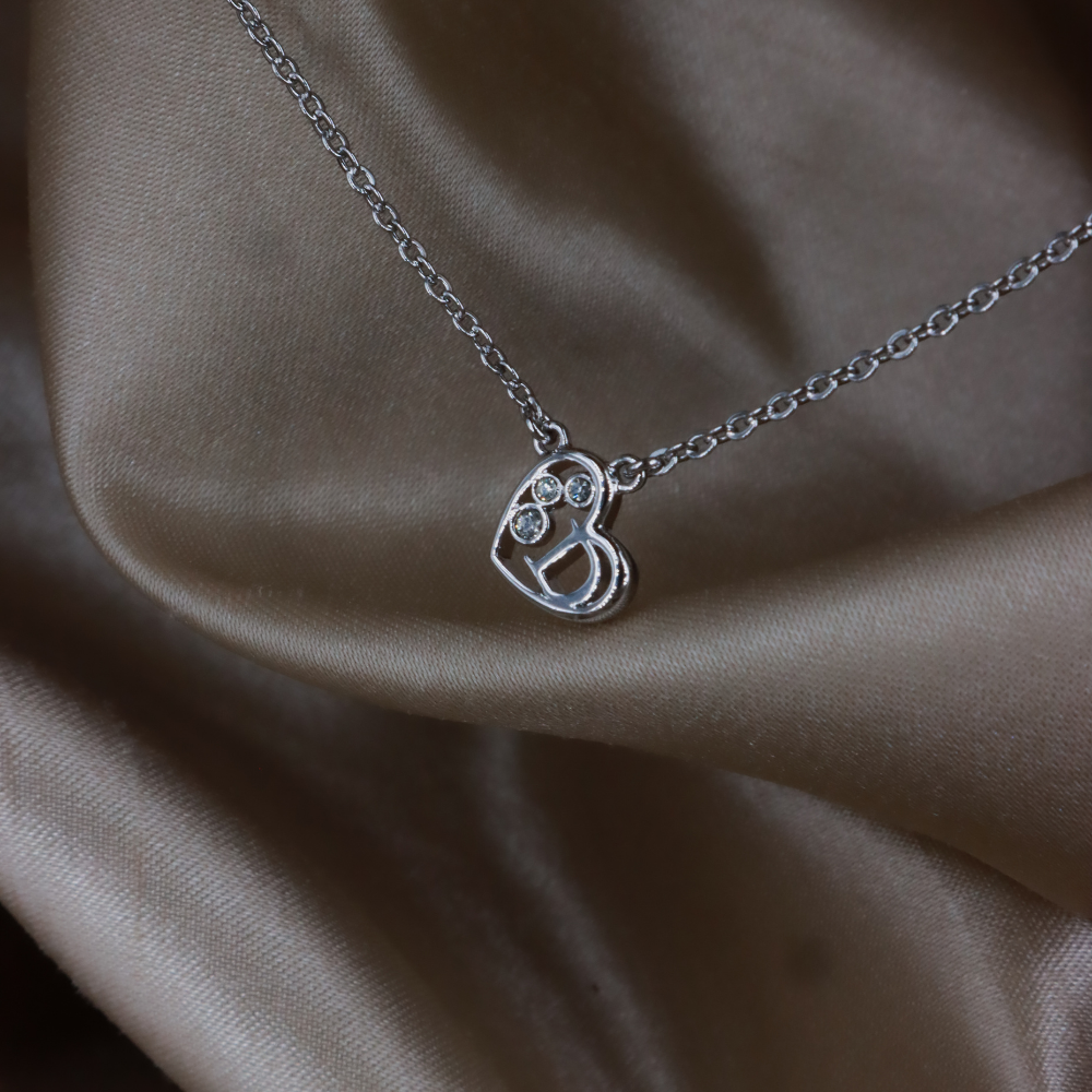 CHRISTIAN DIOR 心形水晶 Logo 項鏈 ｜ 2000年經典