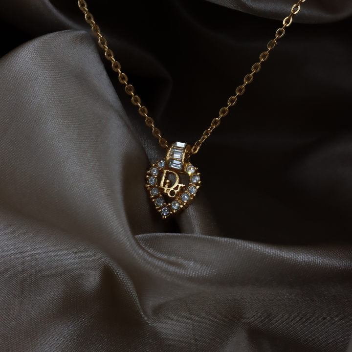 CHRISTIAN DIOR Pendant Necklace (Gold)