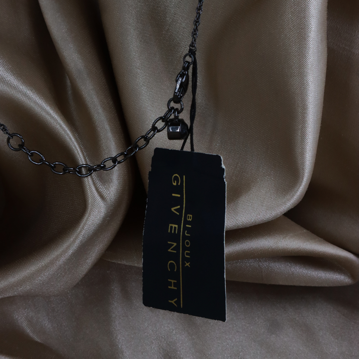 GIVENCHY 黑瑪瑙垂墜項鏈（黑色）｜2000年代 未使用品