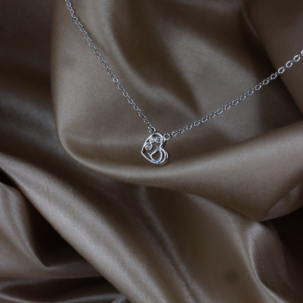 CHRISTIAN DIOR 心形水晶 Logo 項鏈 ｜ 2000年經典